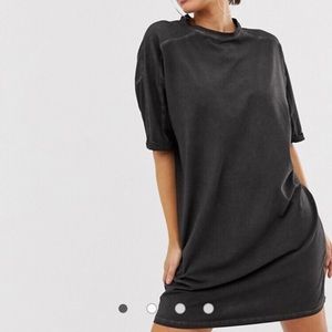 Oversized Grey Grunge ASOS T-shirt dress Sz 6